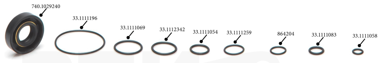 33-1111000-10У Ремкомплект ТНВД (топливный насос высокого давления) (9 наим./50 шт.) РТИ малый, КАМРТИ
