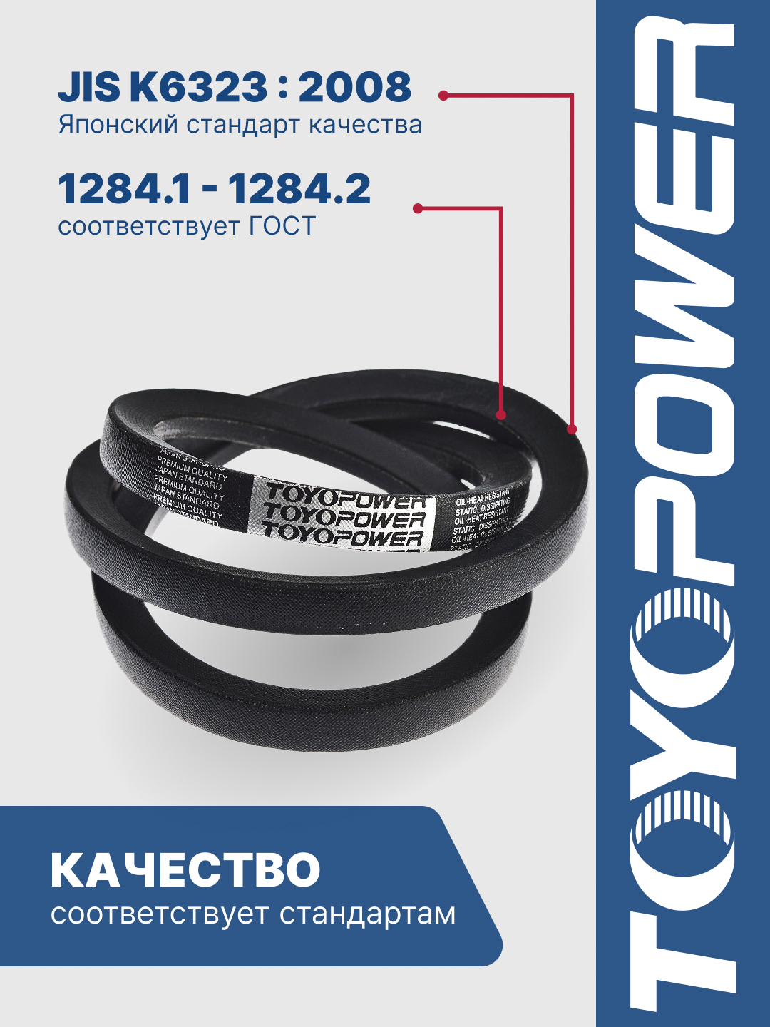 SPA-900 Ремень TOYOPOWER - аналог 11*10*900 для генератора ЯМЗ-7511,8401; вентиляторный для а/м Газель