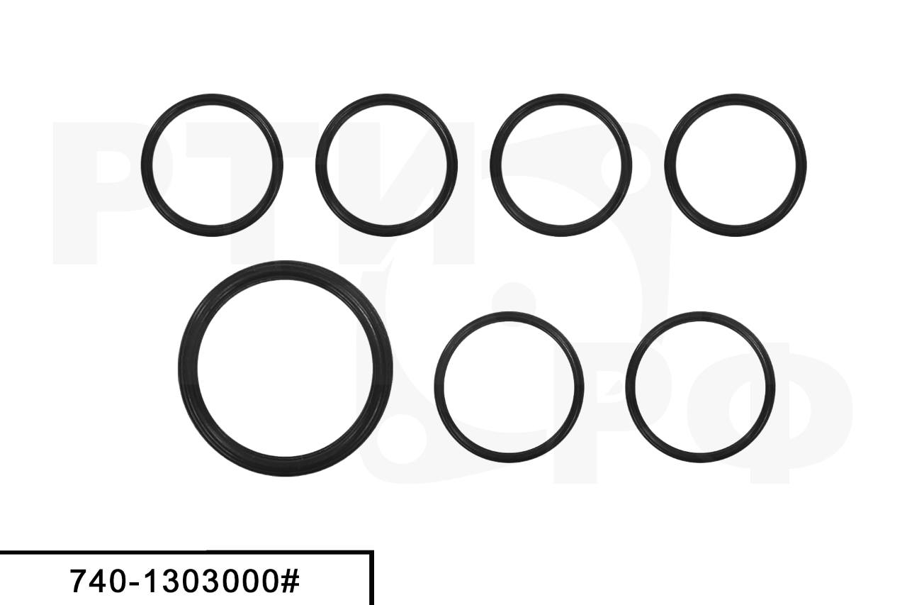 740-1303000# Ремкомплект системы охлаждения (3 позиции), черный, РТИ