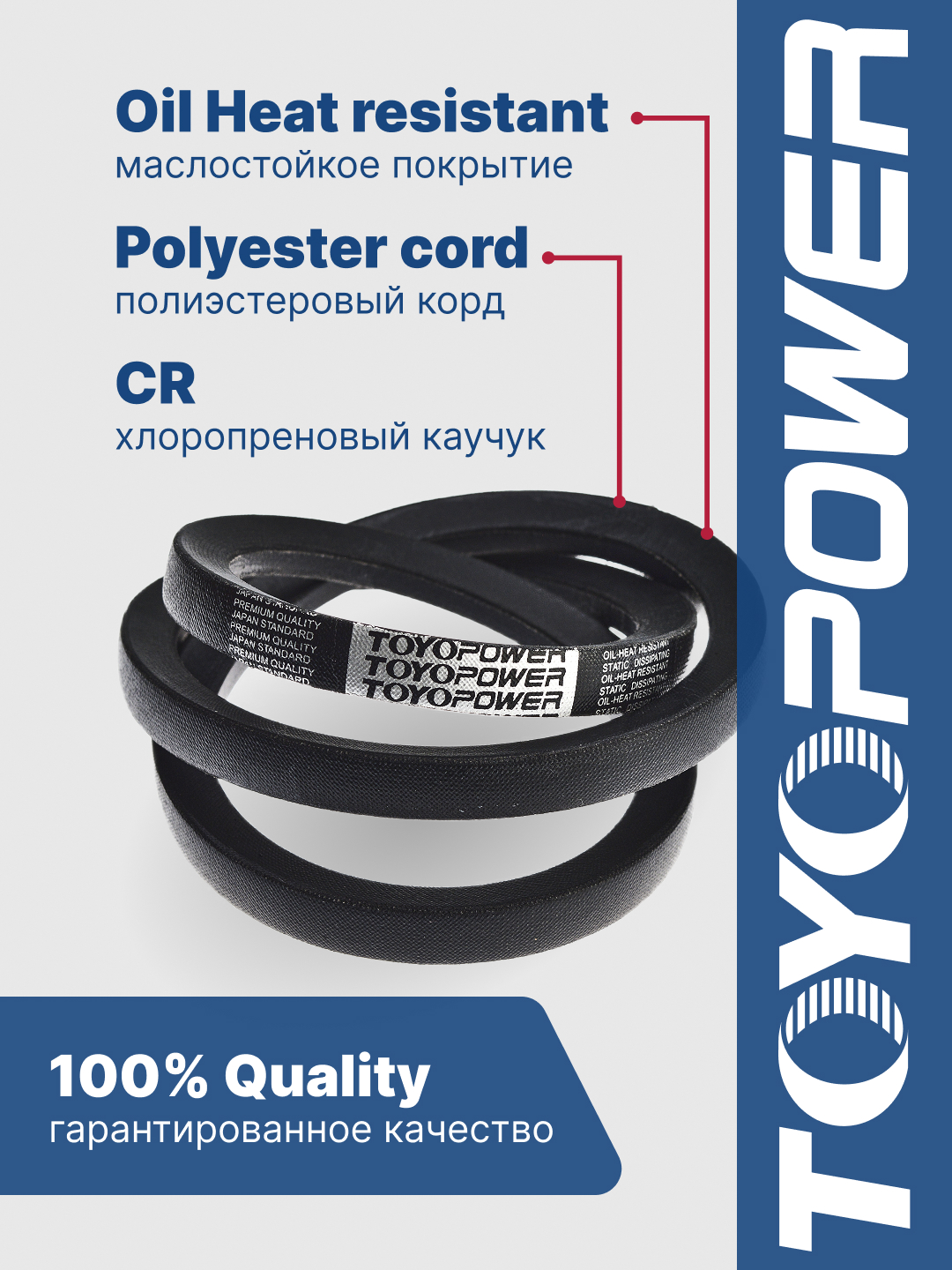 SPA-900 Ремень TOYOPOWER - аналог 11*10*900 для генератора ЯМЗ-7511,8401; вентиляторный для а/м Газель